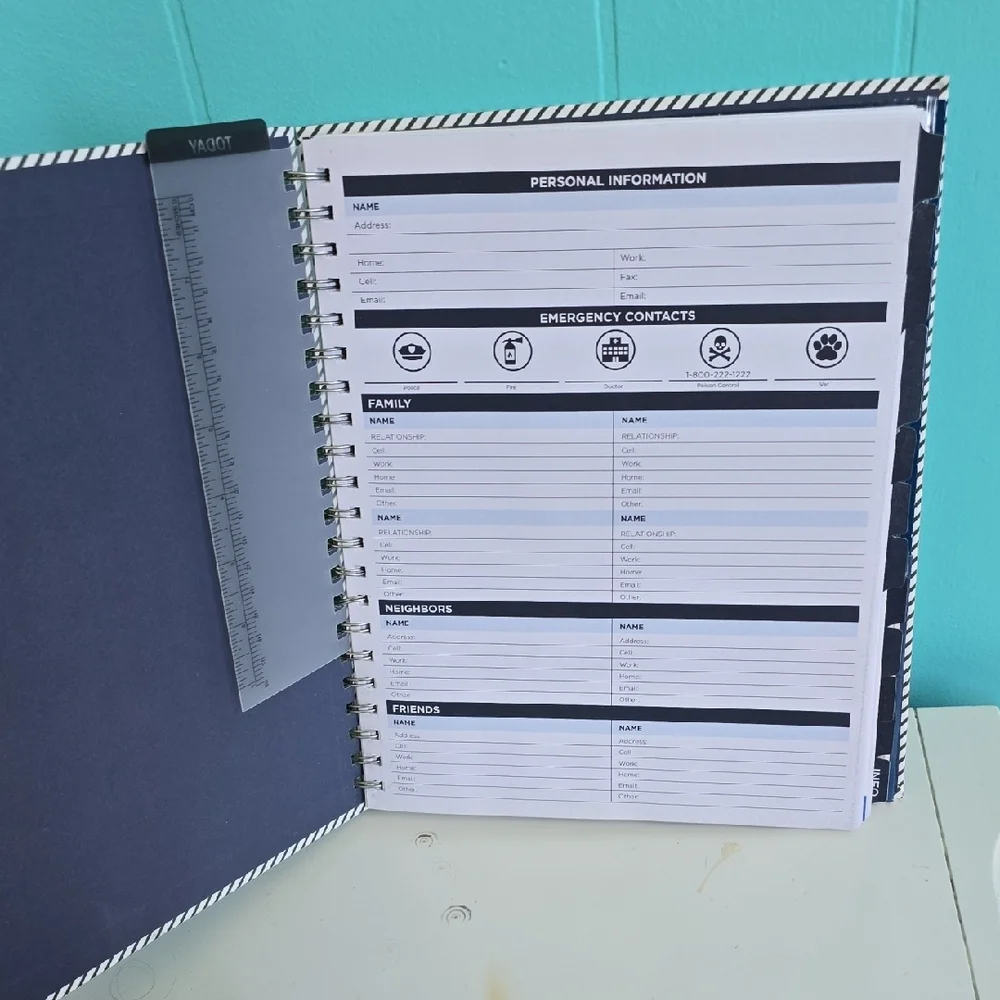 Blue and White Office Planner with Professional Design
